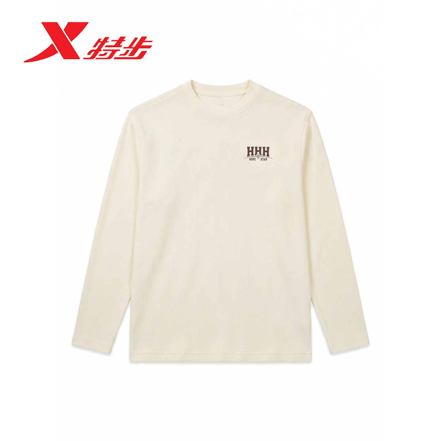特步长袖衬衫男2026秋季新款冰感亲肤运动服圆领卫衣974329030050