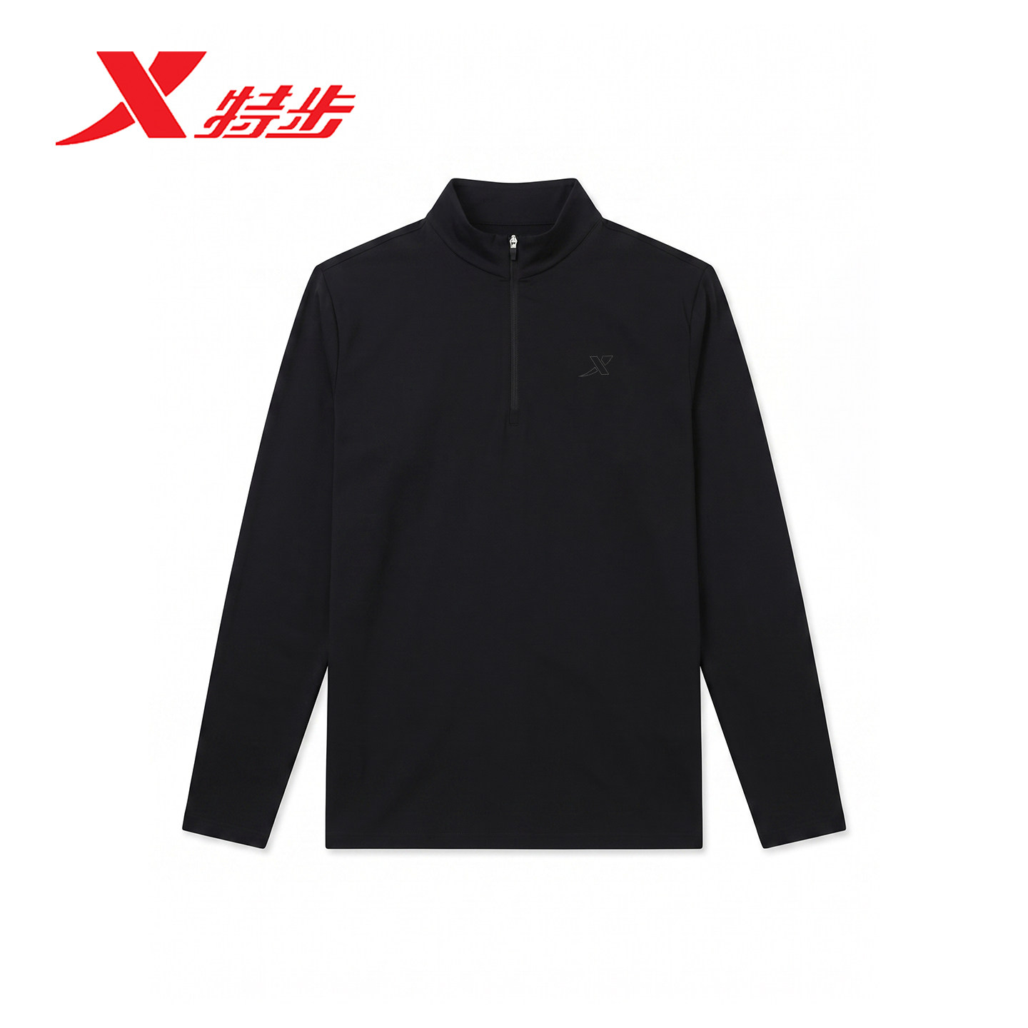 特步速干长袖衬衫男款2026秋季新款立领抗菌运动服974329030249