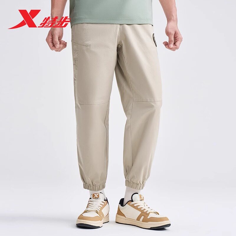 特步运动裤男裤2024秋季新款篮球宽松收口束脚九分裤976329690285