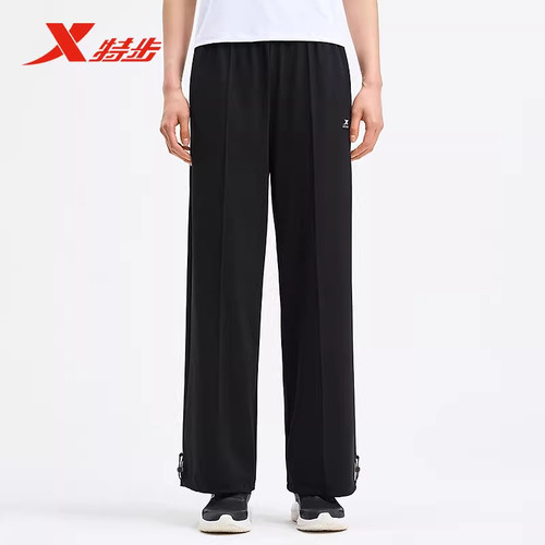 特步女裤运动裤2025夏季新款凉感透气休闲裤针织长裤975228630357