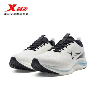 皮面缓震轻便运动鞋 特步青云GO跑鞋 新款 2025冬季 975419110080 男鞋