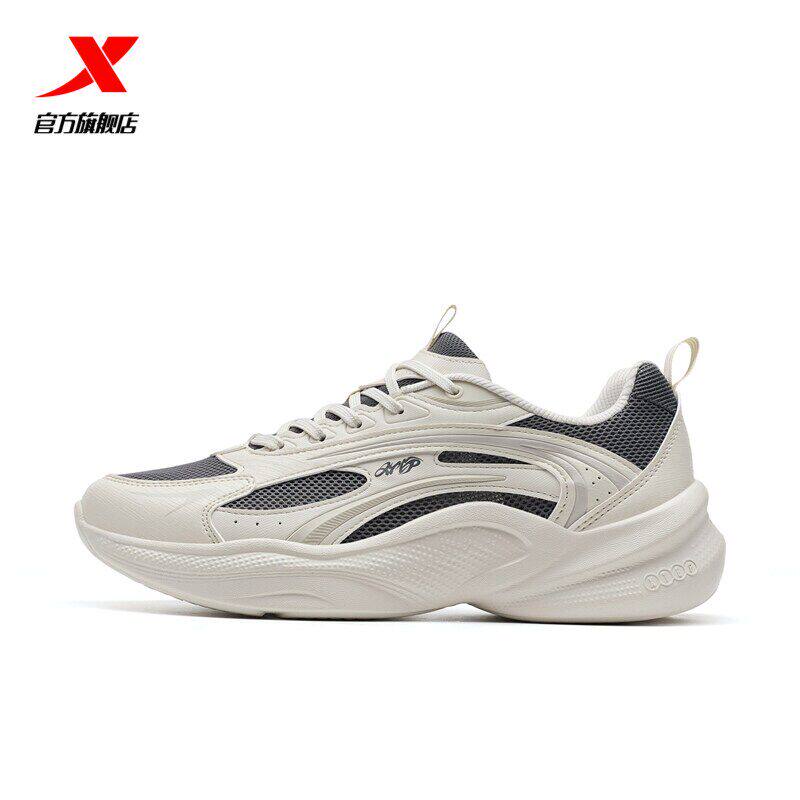 特步休闲鞋男鞋2026春夏季新款正品网面透气运动鞋防滑轻便老爹鞋