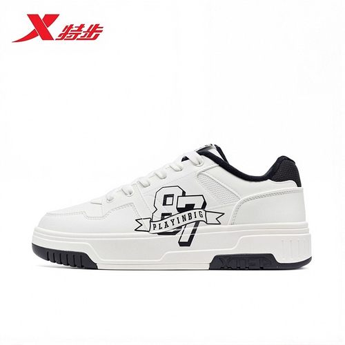 特步男鞋板鞋2025冬季新款运动鞋