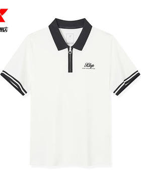 特步短袖POLO衫女2026夏季新款翻领亲肤冰丝运动上衣974228020144