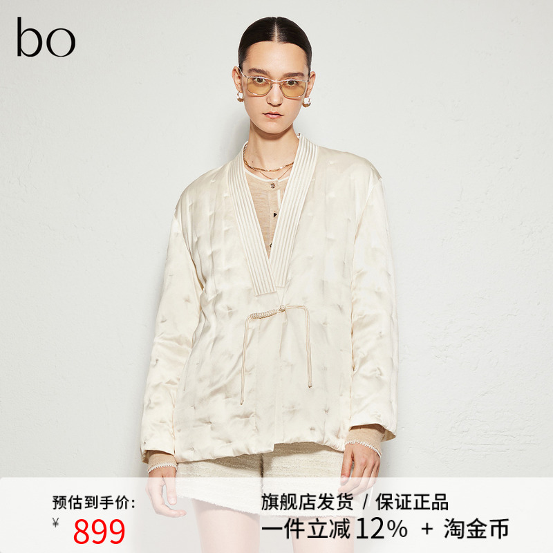 【新中式】播商场同款黑标系列24冬新V领气质羽绒服BDR3RD2138