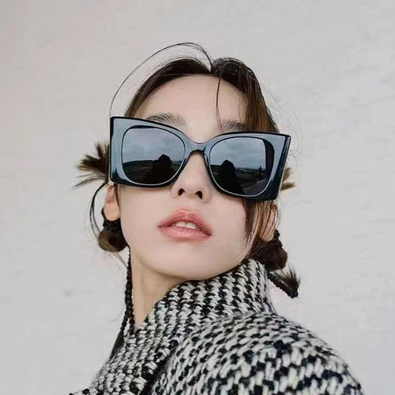 2024小红书杨树林墨镜欧美风黑超大方框网红女大脸显瘦防晒太阳镜