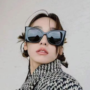 2024小红书杨树林墨镜欧美风黑超大方框网红女大脸显瘦防晒太阳镜