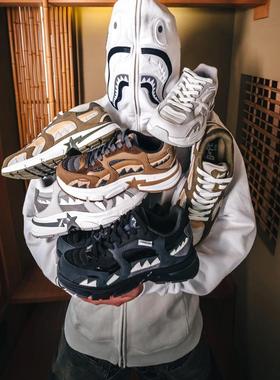 现货 BAPE SHARK STA 鲨鱼老爹鞋 黑白绿色 基础百搭配色 休闲鞋