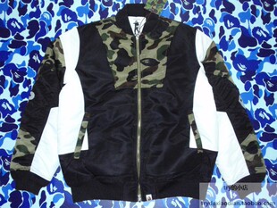 现货 bape 1st camo jacket 绿迷彩 拼接 夹克 棉服 厚实 男款
