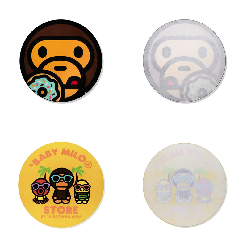 现货 bape baby milo 可爱小猴子甜甜圈动物园 毛巾沙滩巾大浴巾