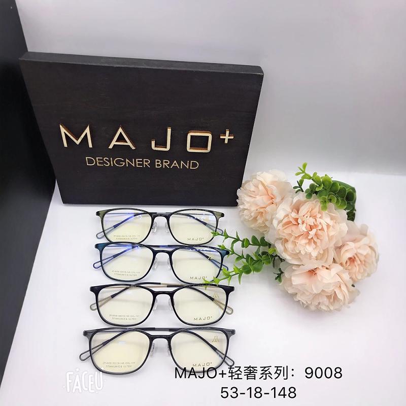 专柜正品 MAJO轻奢眼镜架 MAJO+板材纯钛休闲眼镜框 ZP-9008