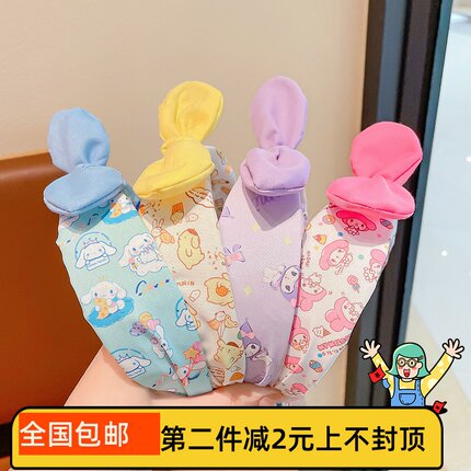 库洛米儿童蝴蝶结发箍女童布艺压发头箍小女孩不勒头防滑发卡头饰
