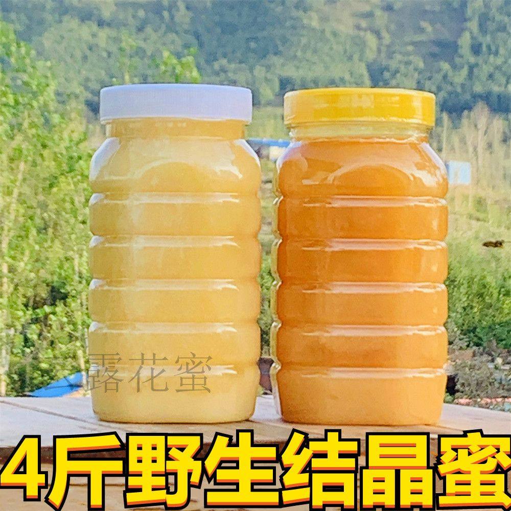 蜂蜜2斤长白山野生椴树雪蜜 黑蜂结晶土蜂蜜纯正天然农家自产东北