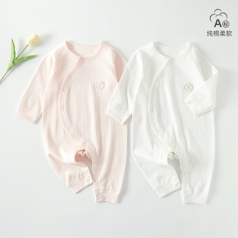 衣服长爬打底连体衣斜襟春秋款