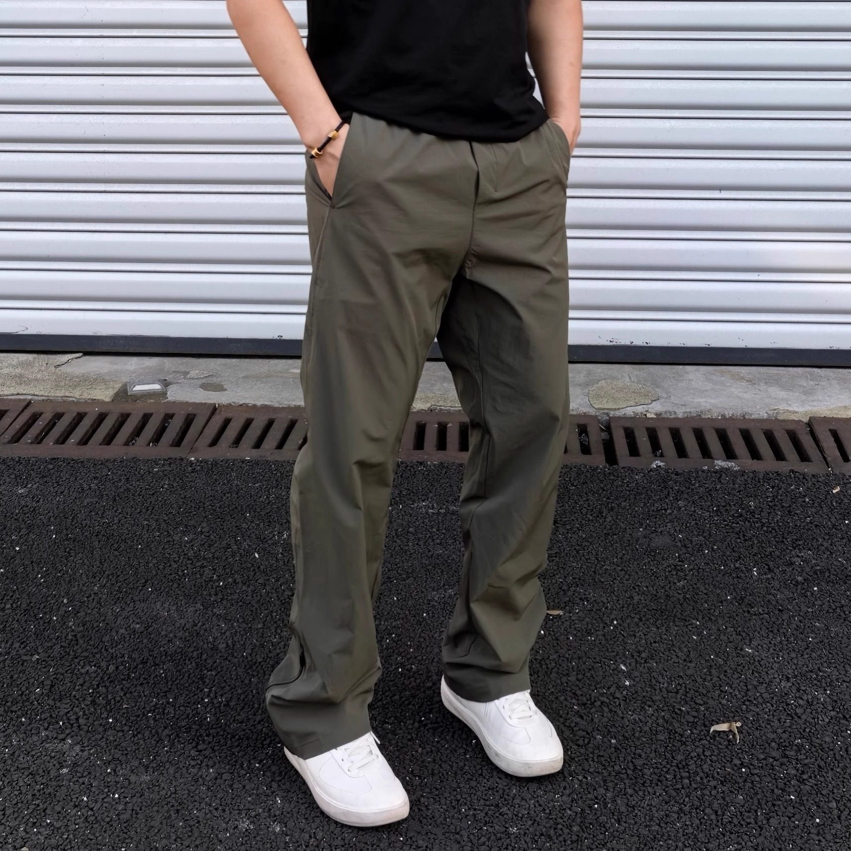 潮牌轻薄透气长裤男士夏季防晒户外通勤百搭速干休闲裤百搭训练裤