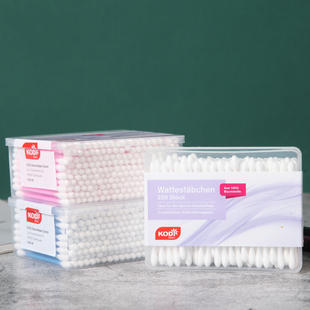 048 德单环保塑料双头棉球化妆清洁一次性卫生棉签200支装 满 包邮