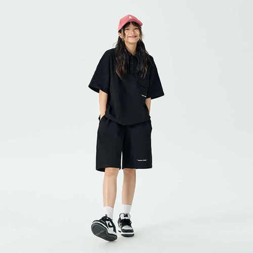 夏季女士Polo衫短裤休闲运动套装