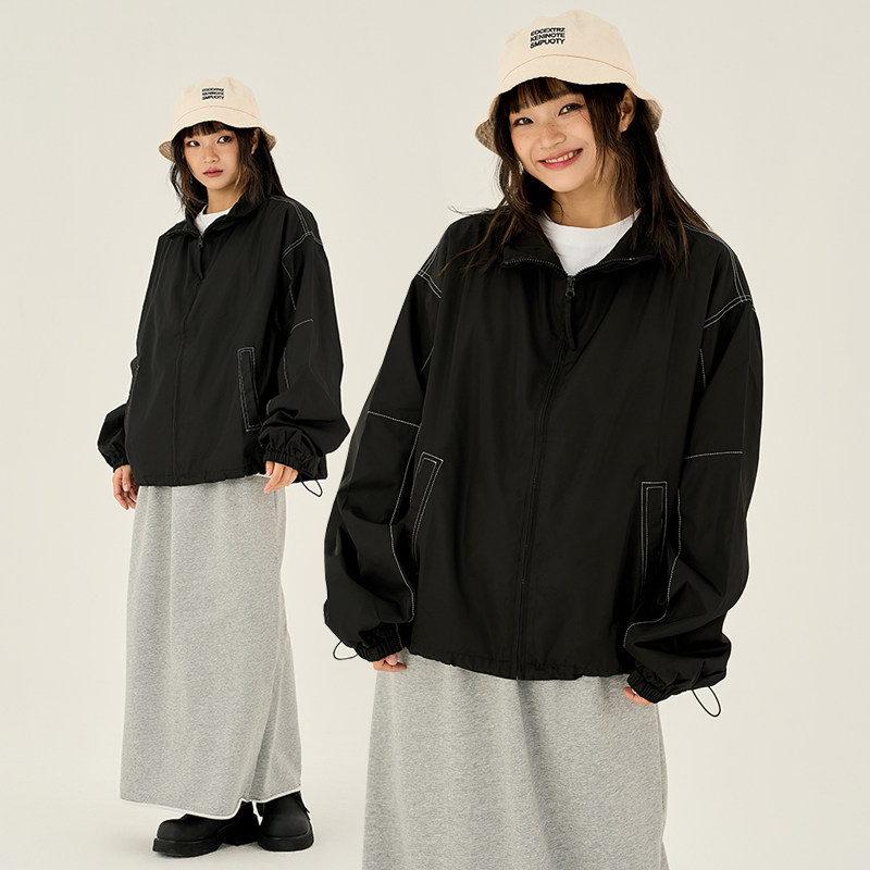 女士立领工装外套中性运动夹克