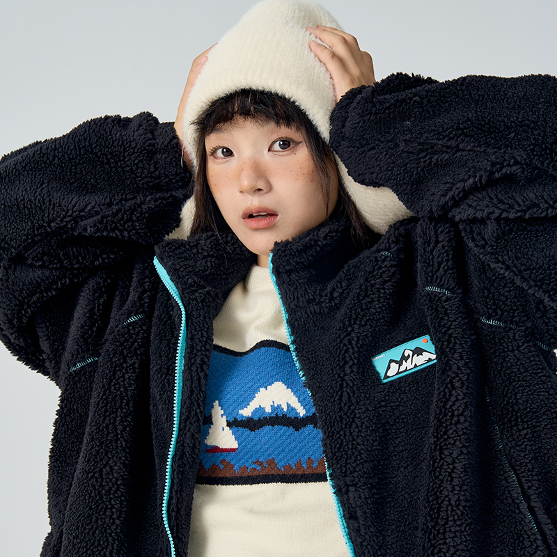 情侣羊羔毛外套中性加厚夹克