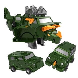 三宝超变兽车侠变形小汽车合体铁甲龙对碰撞猎车兽魂儿童男孩玩具