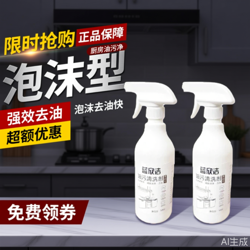 蓝欣洁抽烟机清洁剂去油