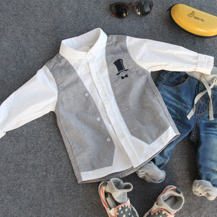 Chemise garcon à manche longue - Ref 2076125 Image 1