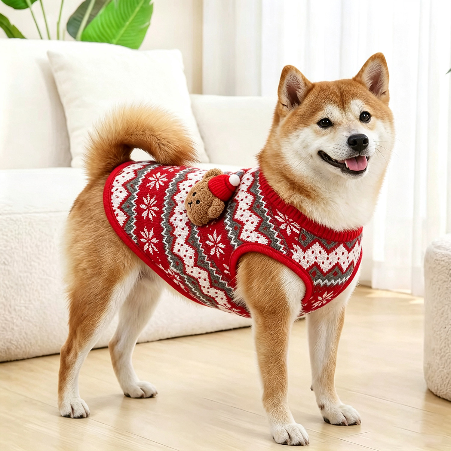 狗狗衣服中小型犬秋冬装马甲泰迪柯基柴犬保暖加厚加绒圣诞节背心