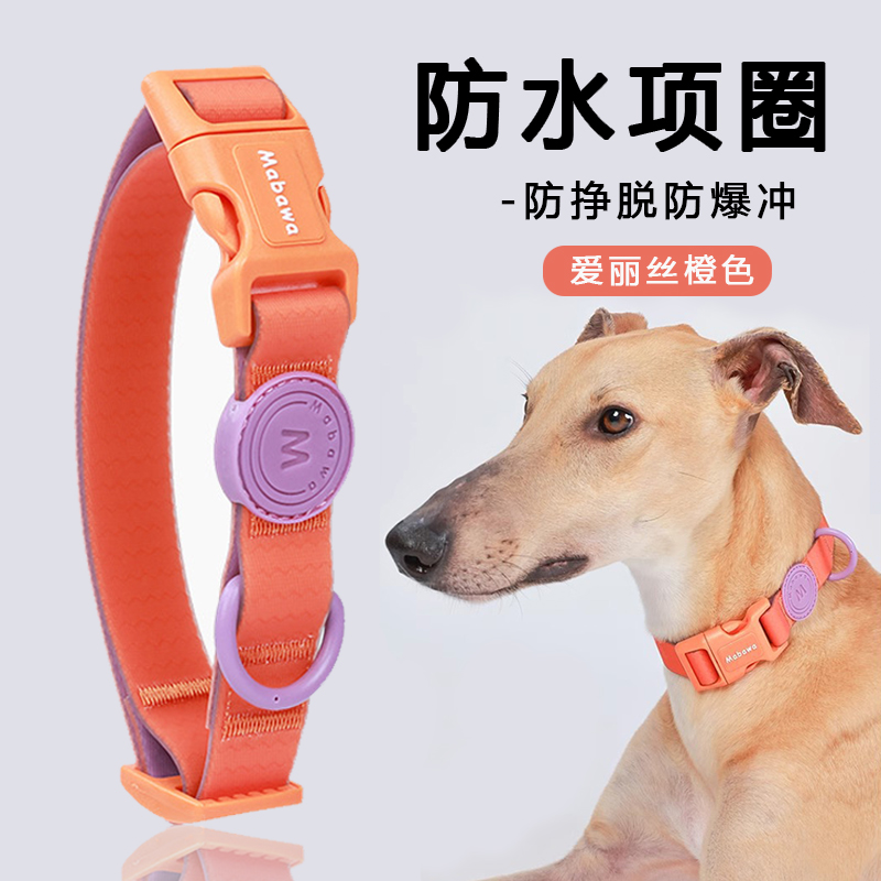 狗狗防水项圈脖圈小型犬脖圈中型犬带牵引柯基泰迪比熊防爆冲脖圈
