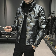 男士棉服2019冬装新款潮流韩版修身加厚外套亮面帅气立领棉衣男潮