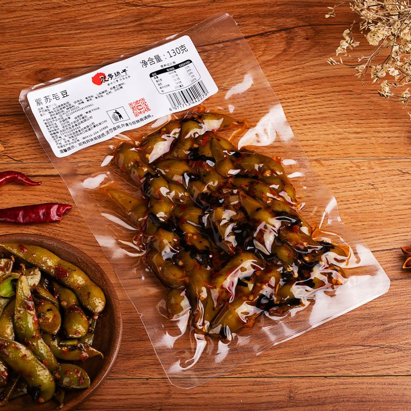 友多铺子紫苏毛豆130g湖南特产香辣毛豆熟食卤菜小吃办公休闲零食