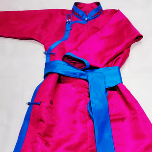 新款蒙古袍民族风原创设计服饰男女儿长袖孩子生活演出服装长袍童