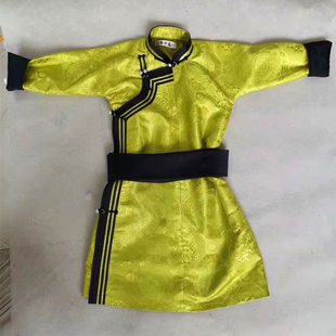 新款蒙古袍民族风原创设计服饰男女儿长袖孩子生活演出服装长袍童