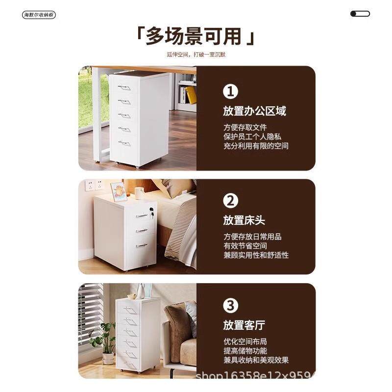 Metal Storage Nightstand: Industrial Steel Cabinet - Product image 3