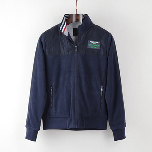 哈克特HACKETT阿斯顿马丁男装肥胖加大码运动夹克外套加厚摇粒绒