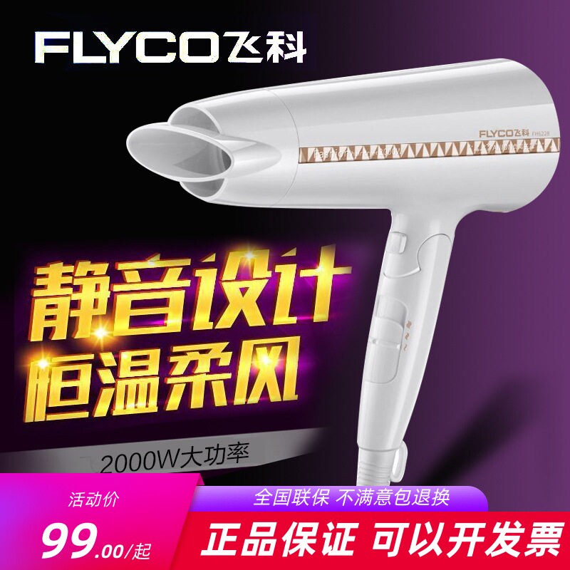 飞科电吹风机负离子2000W大功率冷热风家用吹风筒可折叠6228 6229