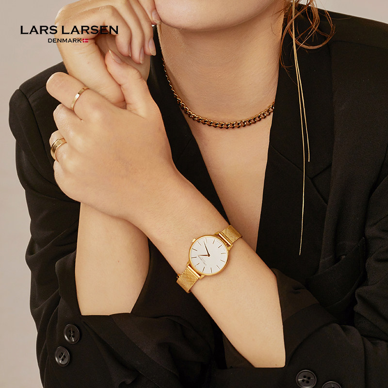 larslarsen小金表 北欧小众轻奢品牌简约气质女士手表腕表