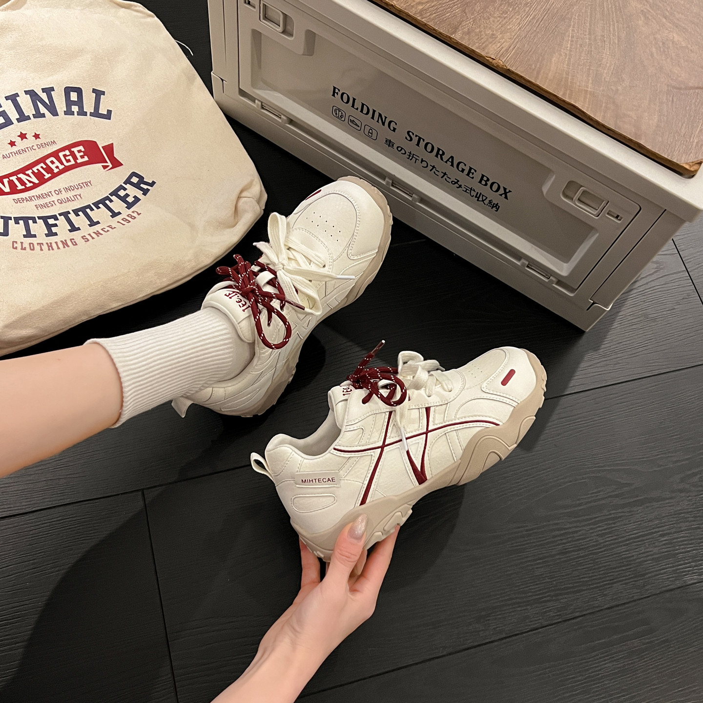 真皮内增高德训鞋女2026春季新款超火巨好看厚底休闲运动阿甘鞋子