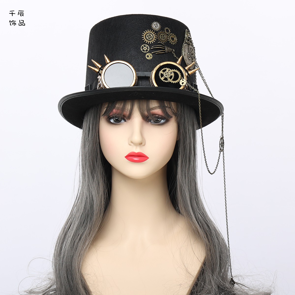 朋克lolita齿轮帽子摄影道具礼帽