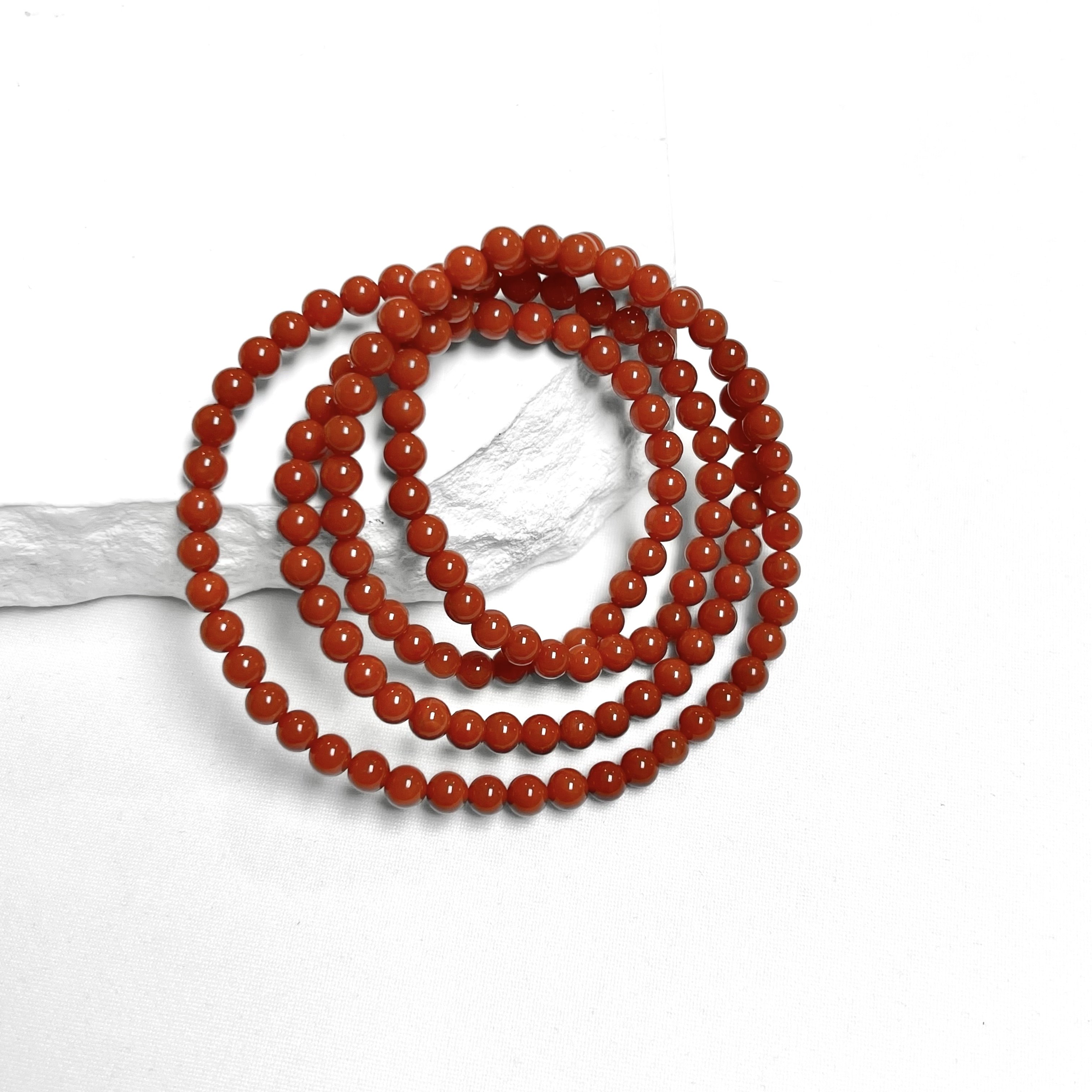 【胡可推荐】红桥 瓦西料柿子红南红多圈手串项链弹力绳约5mm国风,饰品/流行首饰/时尚饰品新,颈饰,淘宝优惠券,粉丝福利购,淘宝优惠卷