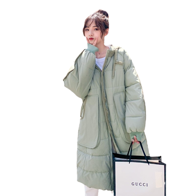 反季羽绒韩版宽松风中长款面包服