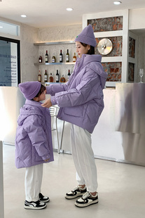 冬装 外套厚亲子装 母女棉袄 中大童秋冬季 儿童羽绒棉服女童2025新款