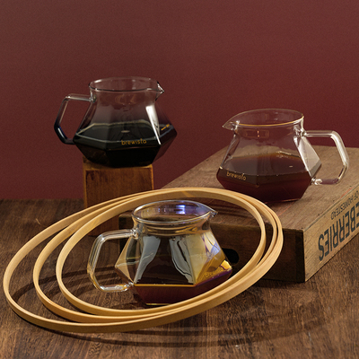 Brewista双层玻璃V60手冲咖啡滤杯家用过滤杯分享壶咖啡套装器具