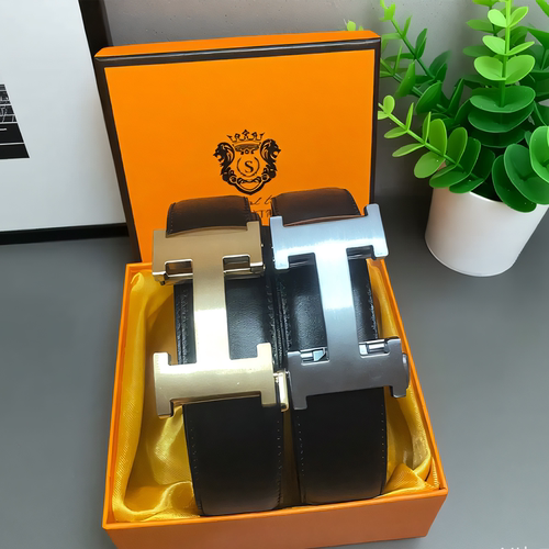 商务休闲男士头层牛皮自动扣皮带