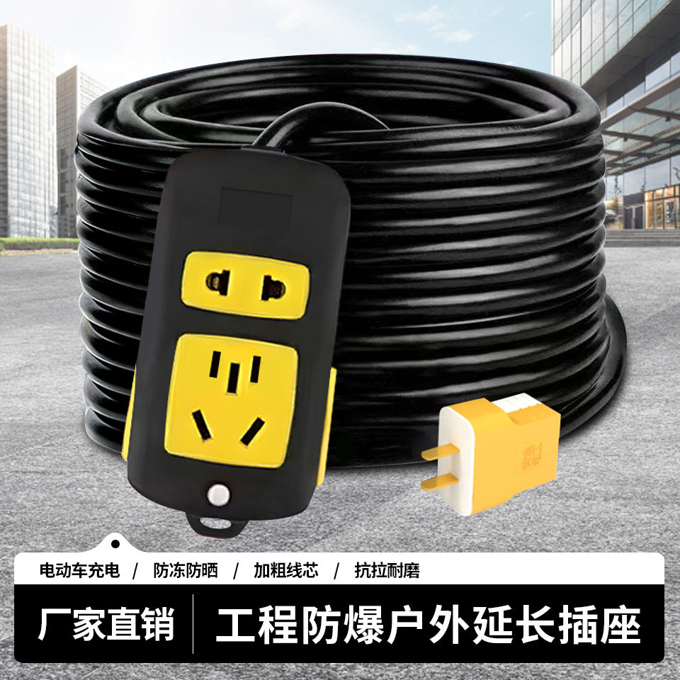 软电缆防冻电线纯铜插头带线牛筋线二芯2.5 4 1.5平方户外电源线