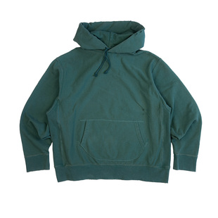 williamin 25AW重磅酵素洗卫衣绿色连帽水洗做旧visvim复古风格