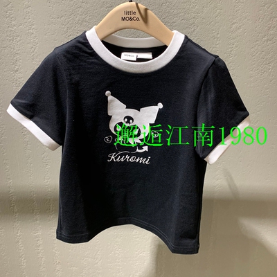 little moco专柜正品25年春女童纯棉半袖圆领短袖T恤衫KBE1TEE002