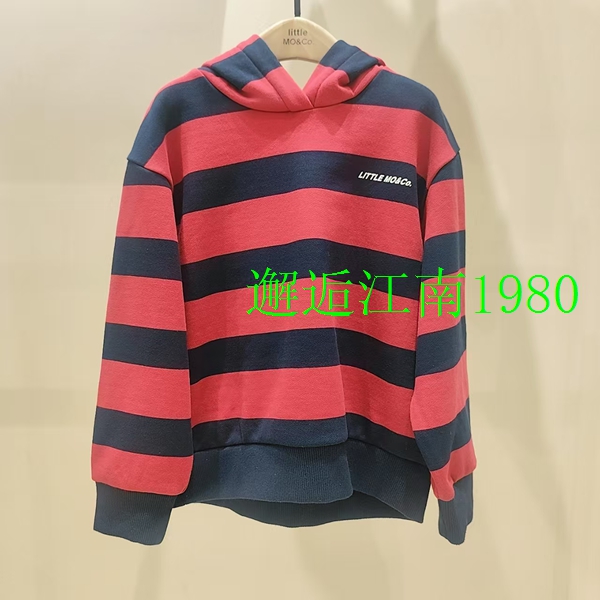 littlemoco专柜正品童装25年冬装新款男女童连帽卫衣KBE4SWS007