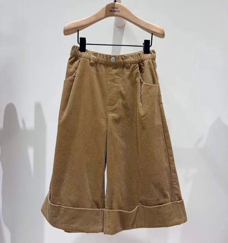 littlemoco专柜正品26年秋款女童灯芯绒7分裤阔腿裤KBF3PAT030