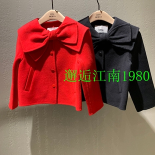 little moco专柜正品25年春女童双面呢短款大衣外套KBE1COTT01