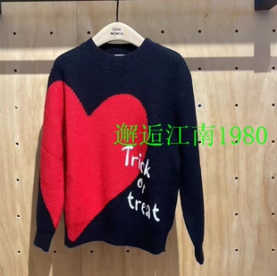 little moco童装专柜正品24冬新品绵羊毛爱心毛衣女童 KBD4SWTK08